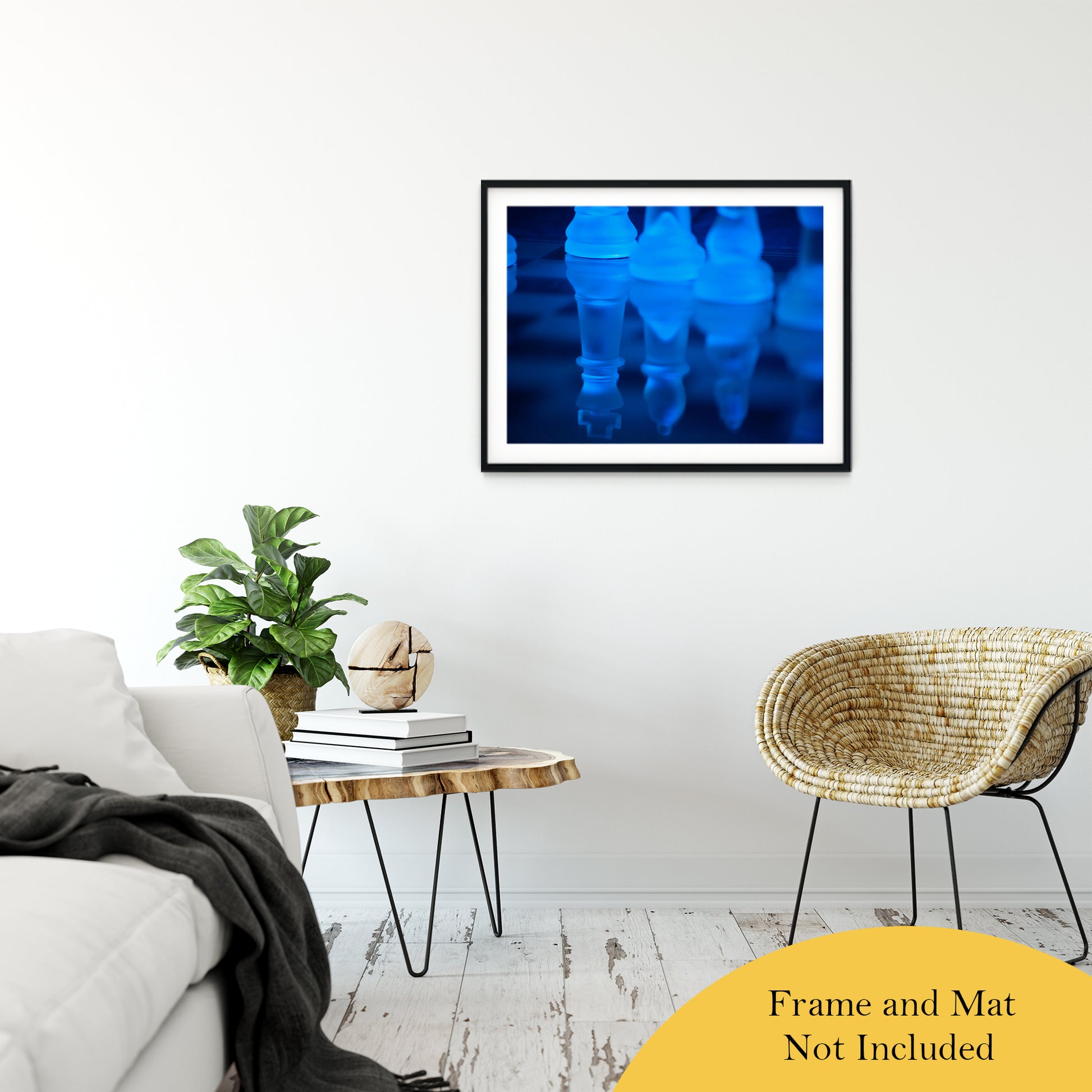 Reflections, Chess Pieces Abstract Photo Fine Art Canvas & Unframed Wall Art Prints 24" x 36" / Classic Paper - Unframed - PIPAFINEART