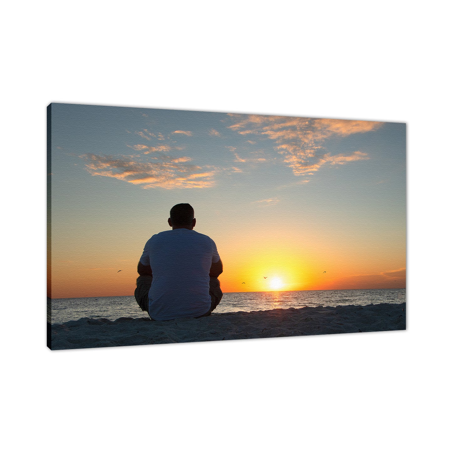 Reflections of The Day Coastal Sunset Landscape Fine Art Canvas Prints - PIPAFINEART