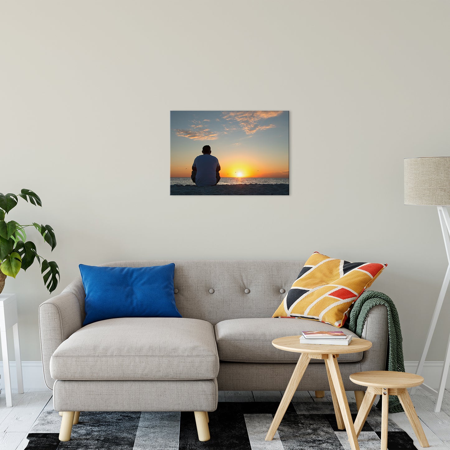 Reflections of The Day Coastal Sunset Landscape Fine Art Canvas Prints 20" x 30" - PIPAFINEART