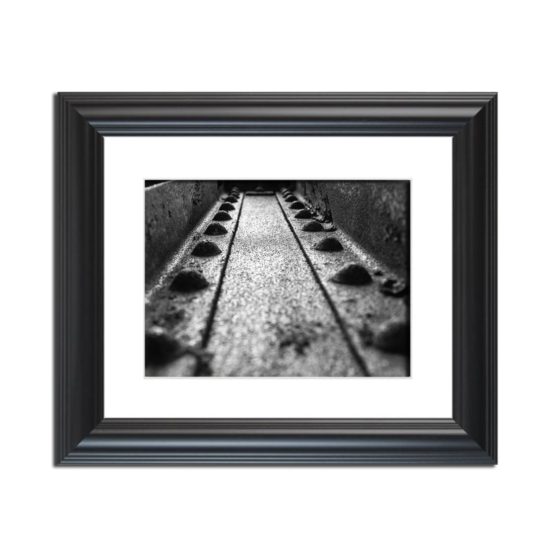 Rivets in Steel Girder in Black and White Abstract Photo Fine Art Canvas & Unframed Wall Art Prints  - PIPAFINEART
