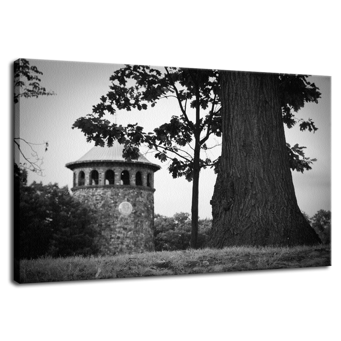 Rockford Tower in Black and White Fine Art Canvas Wall Art Prints  - PIPAFINEART