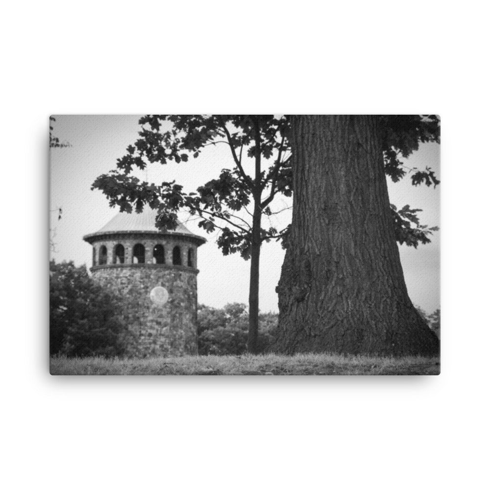 Rockford Tower 2 Black and White Rural Landscape Canvas Wall Art Prints