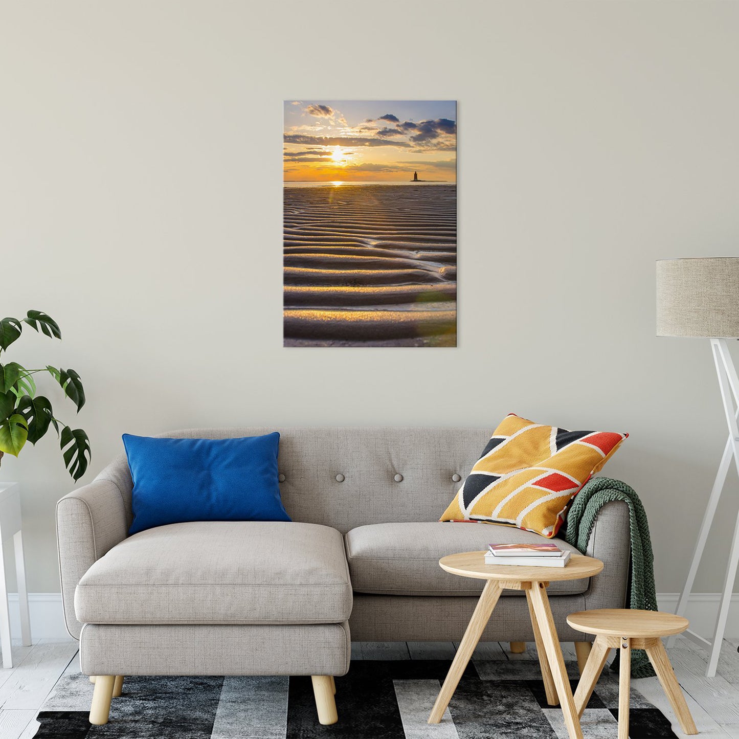 Beach Wall Art - Sandbars and Sunset Landscape Photo