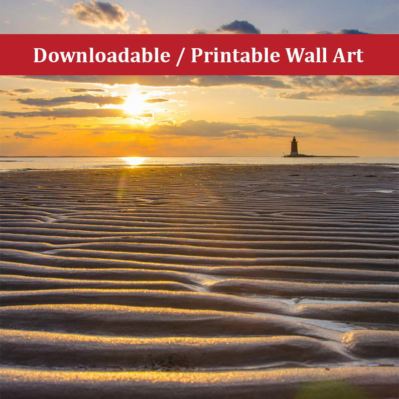 Diy Large Wall Art Beach - Sandbars and Sunset