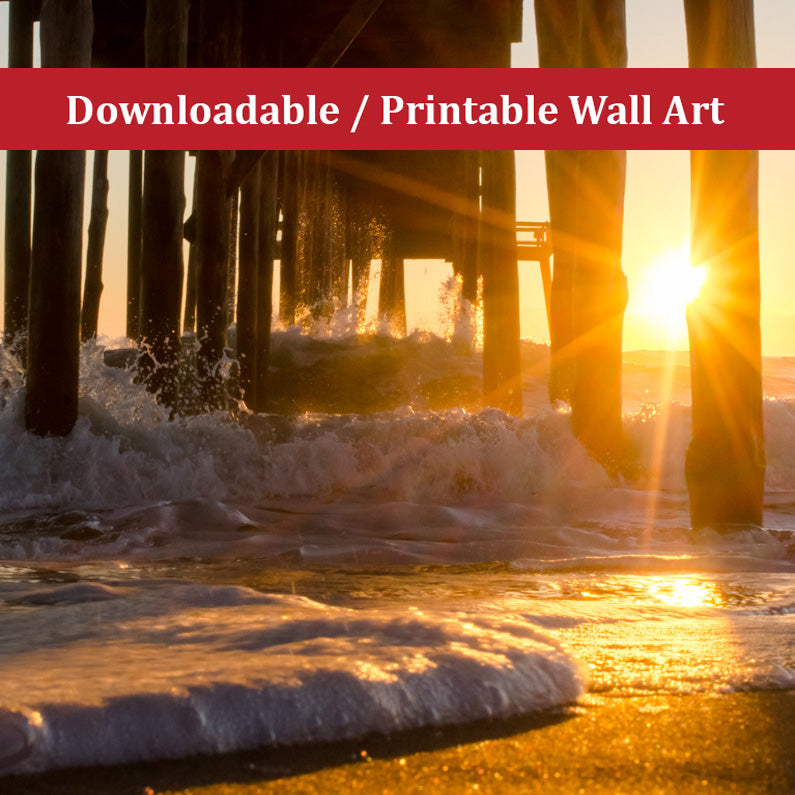 Seafoam In The Sunlight Landscape Photo DIY Wall Decor Instant Download Print - Printable - PIPAFINEART