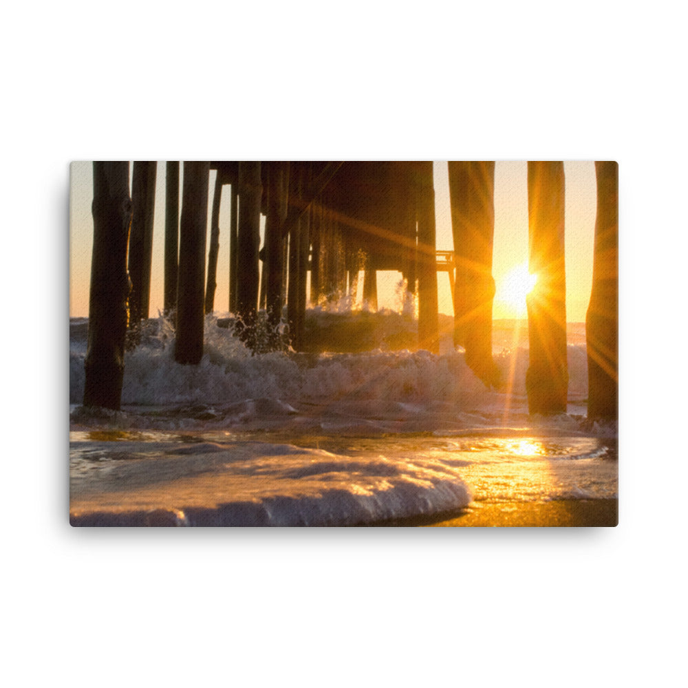 Seafoam In The Sunlight Coastal Landscape Canvas Wall Art Prints