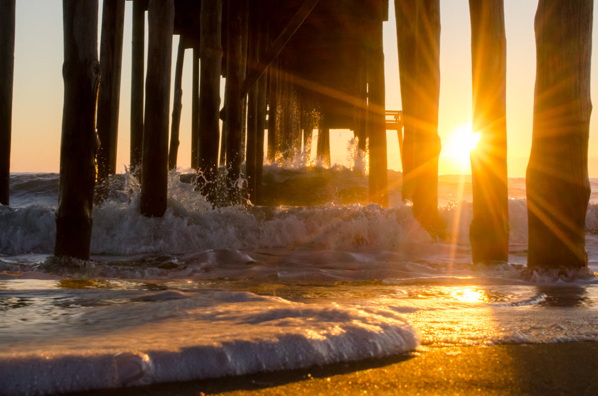 Seafoam in the Sunlight Landscape Photo Fine Art Canvas Wall Art Prints - PIPAFINEART