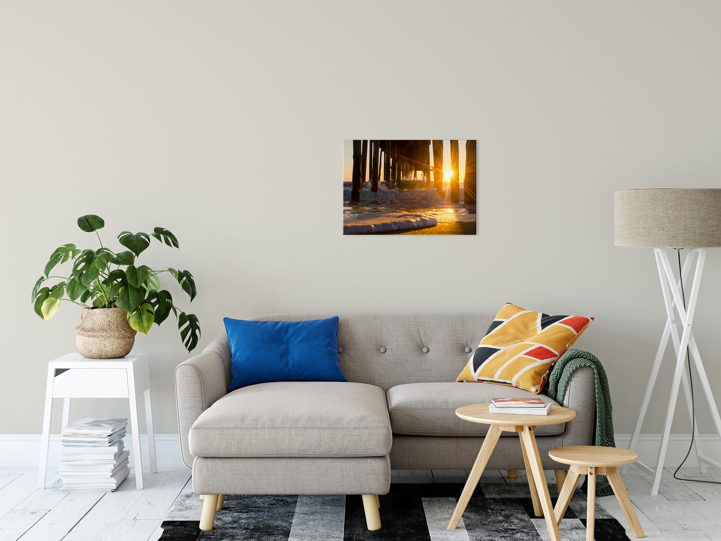 Seafoam in the Sunlight Landscape Photo Fine Art Canvas Wall Art Prints 20" x 24" - PIPAFINEART