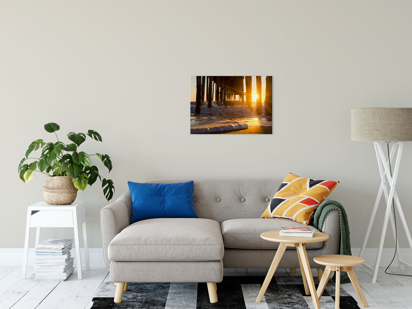 Seafoam in the Sunlight Landscape Photo Fine Art Canvas Wall Art Prints 20" x 30" - PIPAFINEART