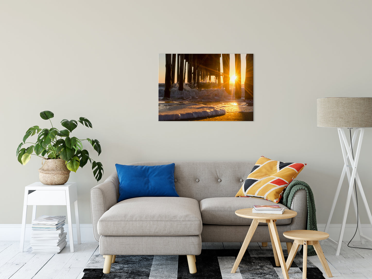 Seafoam in the Sunlight Landscape Photo Fine Art Canvas Wall Art Prints 24" x 36" - PIPAFINEART