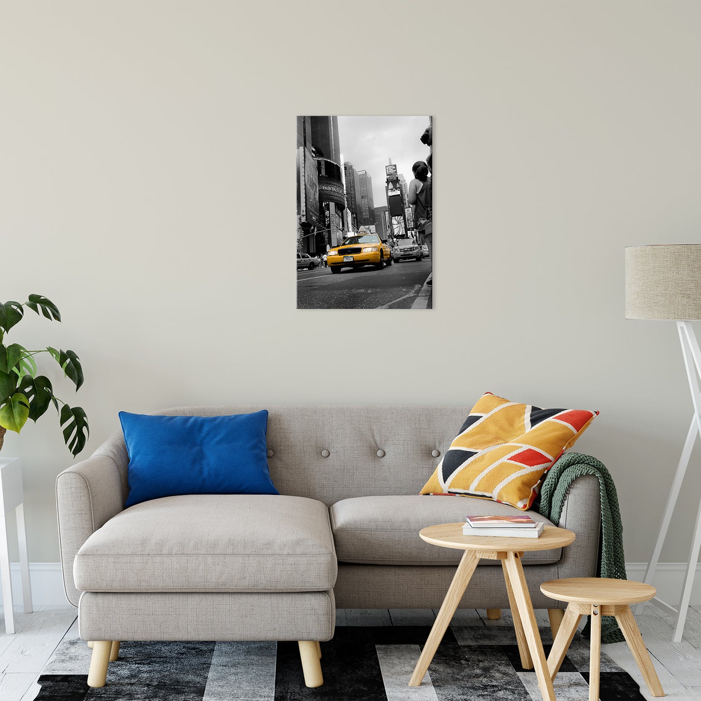 Shining Taxi Cab - Black and White Abstract Photo Fine Art Canvas & Unframed Wall Art Prints 20" x 30" / Fine Art Canvas - PIPAFINEART
