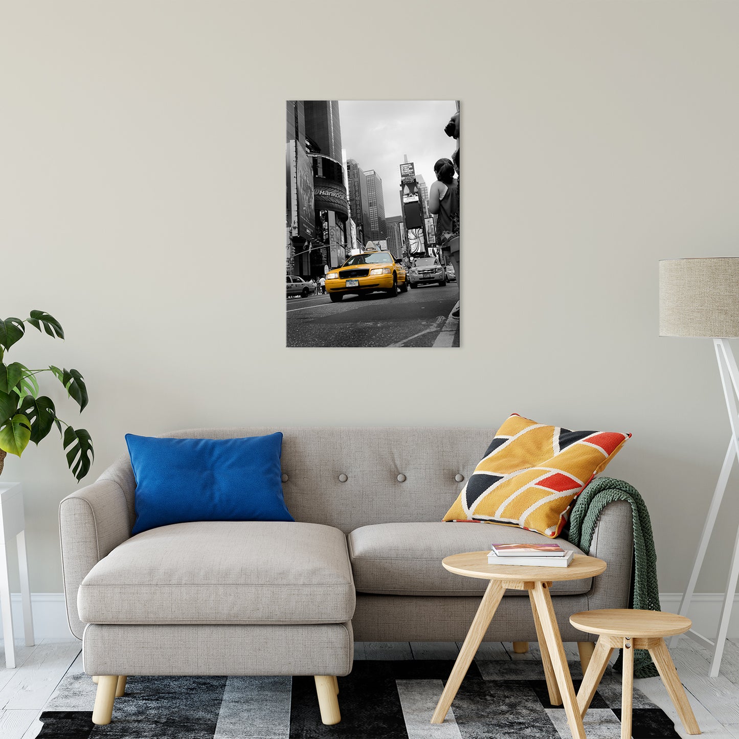 Shining Taxi Cab - Black and White Abstract Photo Fine Art Canvas & Unframed Wall Art Prints 24" x 36" / Fine Art Canvas - PIPAFINEART