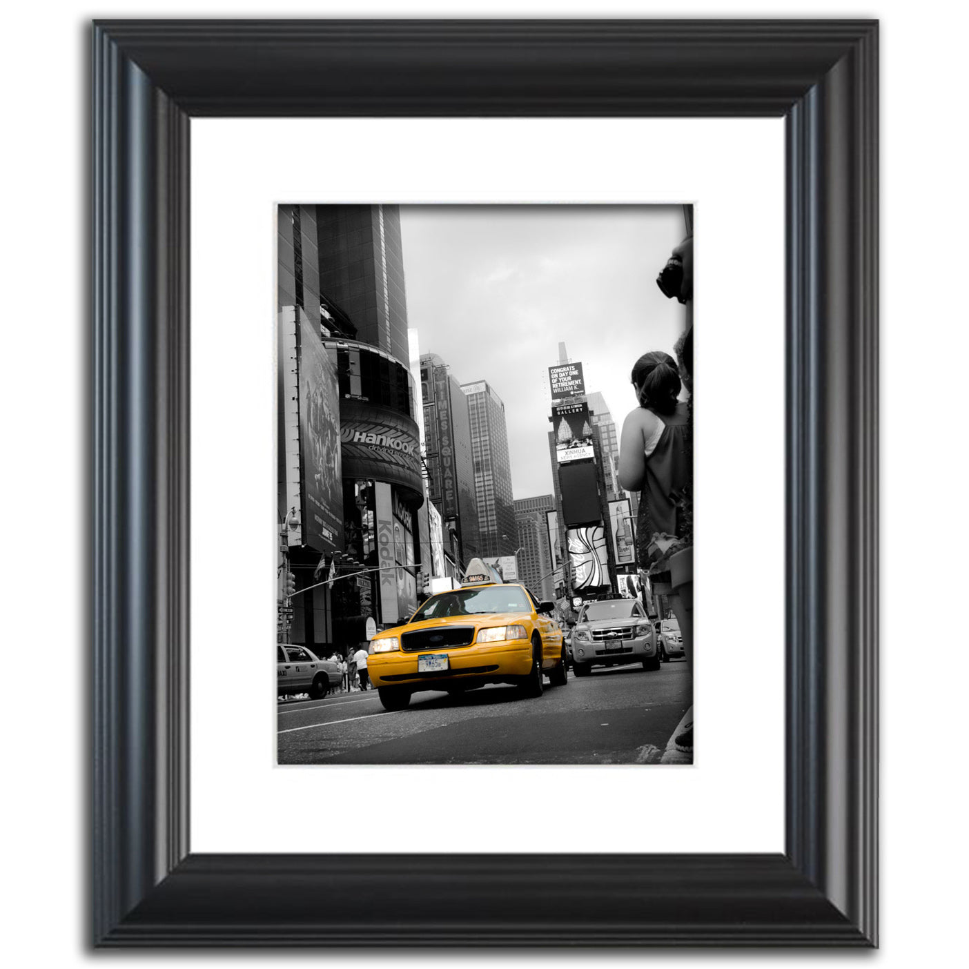 Shining Taxi Cab - Black and White Abstract Photo Fine Art Canvas & Unframed Wall Art Prints  - PIPAFINEART