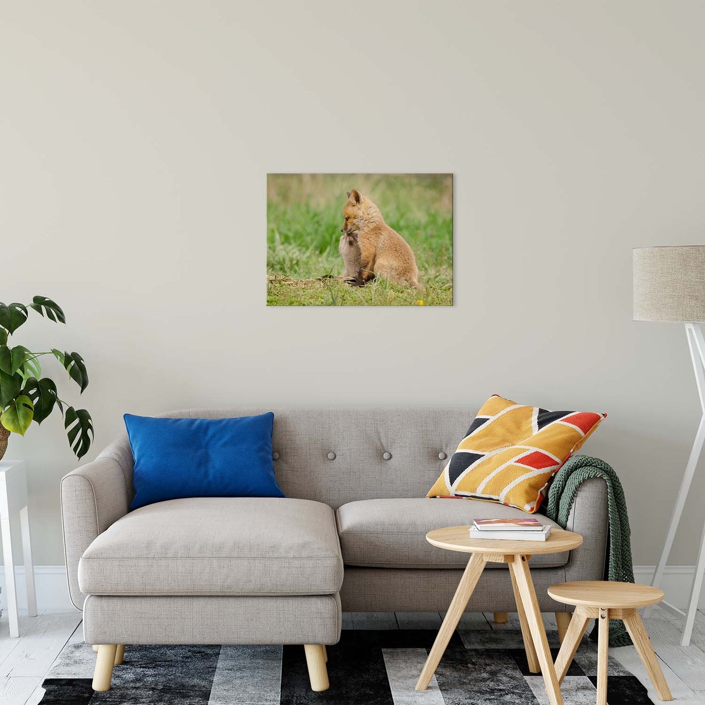 Sibling Kisses - Baby Red Fox Animal / Wildlife Photograph Fine Art Canvas & Unframed Wall Art Prints 20" x 30" / Canvas Fine Art - PIPAFINEART