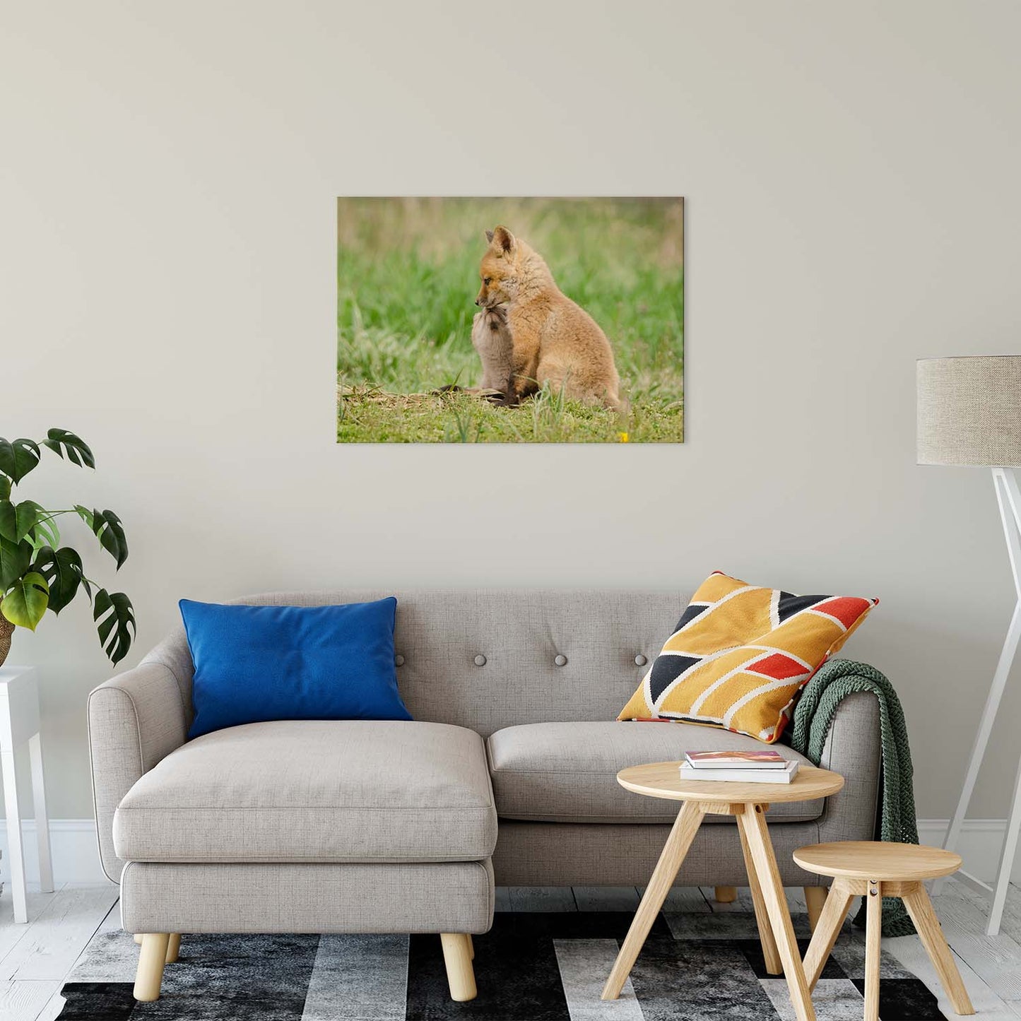 Sibling Kisses - Baby Red Fox Animal / Wildlife Photograph Fine Art Canvas & Unframed Wall Art Prints 24" x 36" / Canvas Fine Art - PIPAFINEART