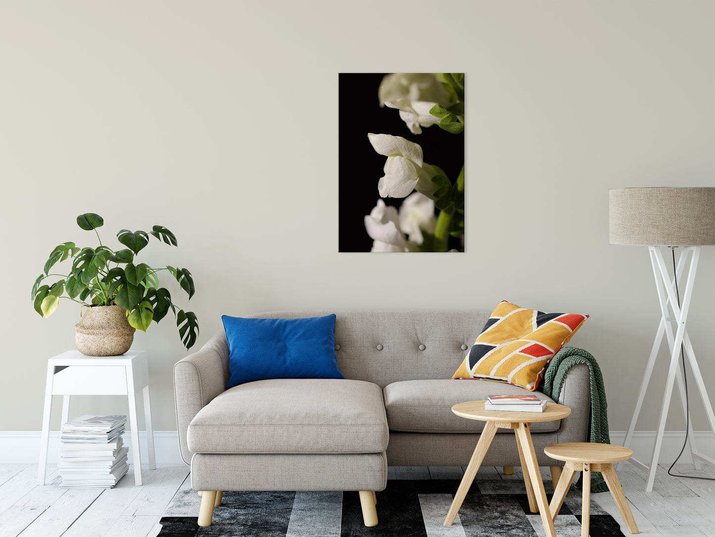 Single Snapdragon Bloom Against Black Nature / Floral Photo Fine Art Canvas Wall Art Prints 24" x 36" - PIPAFINEART