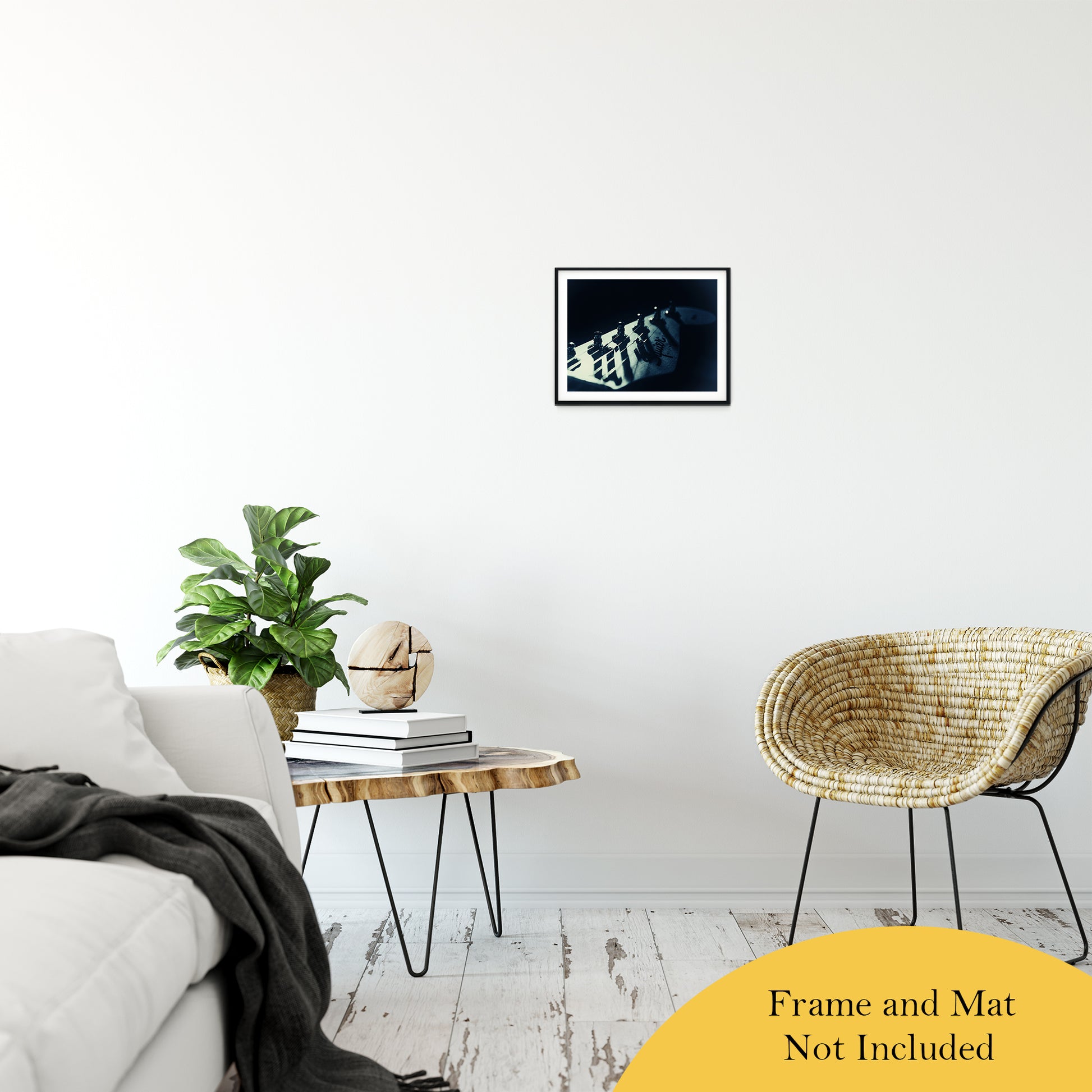 Squire Electric Guitar Head Colorized Black and White Abstract Photo Fine Art Canvas & Unframed Wall Art Prints 11" x 14" / Classic Paper - Unframed - PIPAFINEART