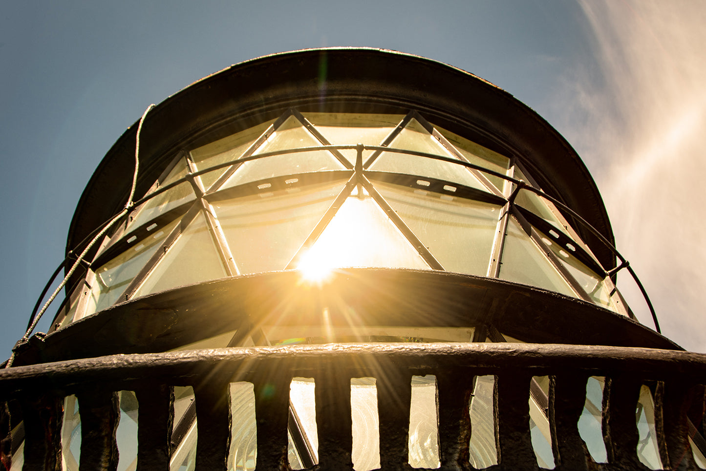 Sun Reflection on Glass Jupiter Lighthouse Nature Photo Fine Art Canvas & Unframed Wall Art Prints - PIPAFINEART