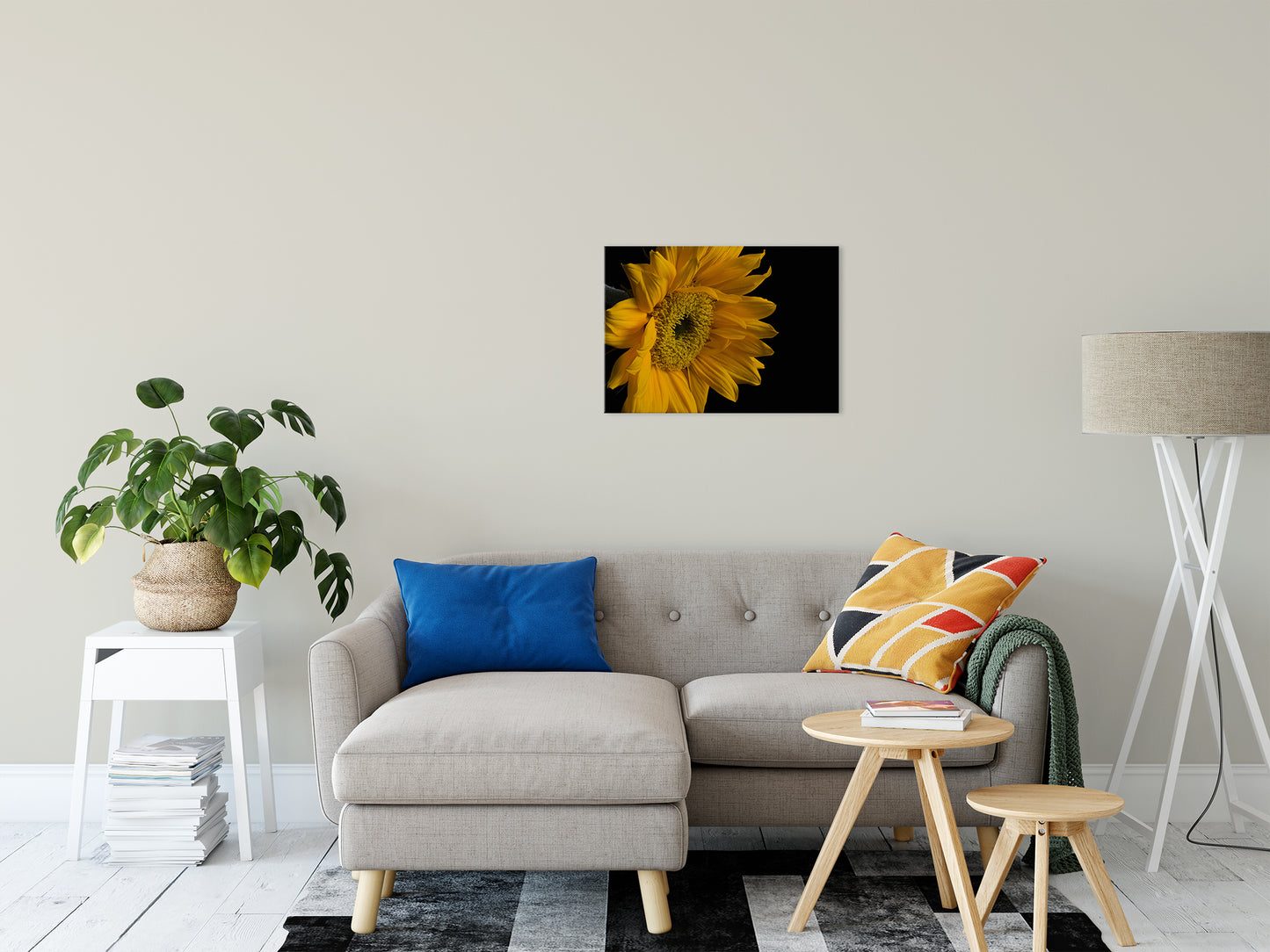 Sunflower from Left Nature / Floral Photo Fine Art Canvas Wall Art Prints 20" x 24" - PIPAFINEART