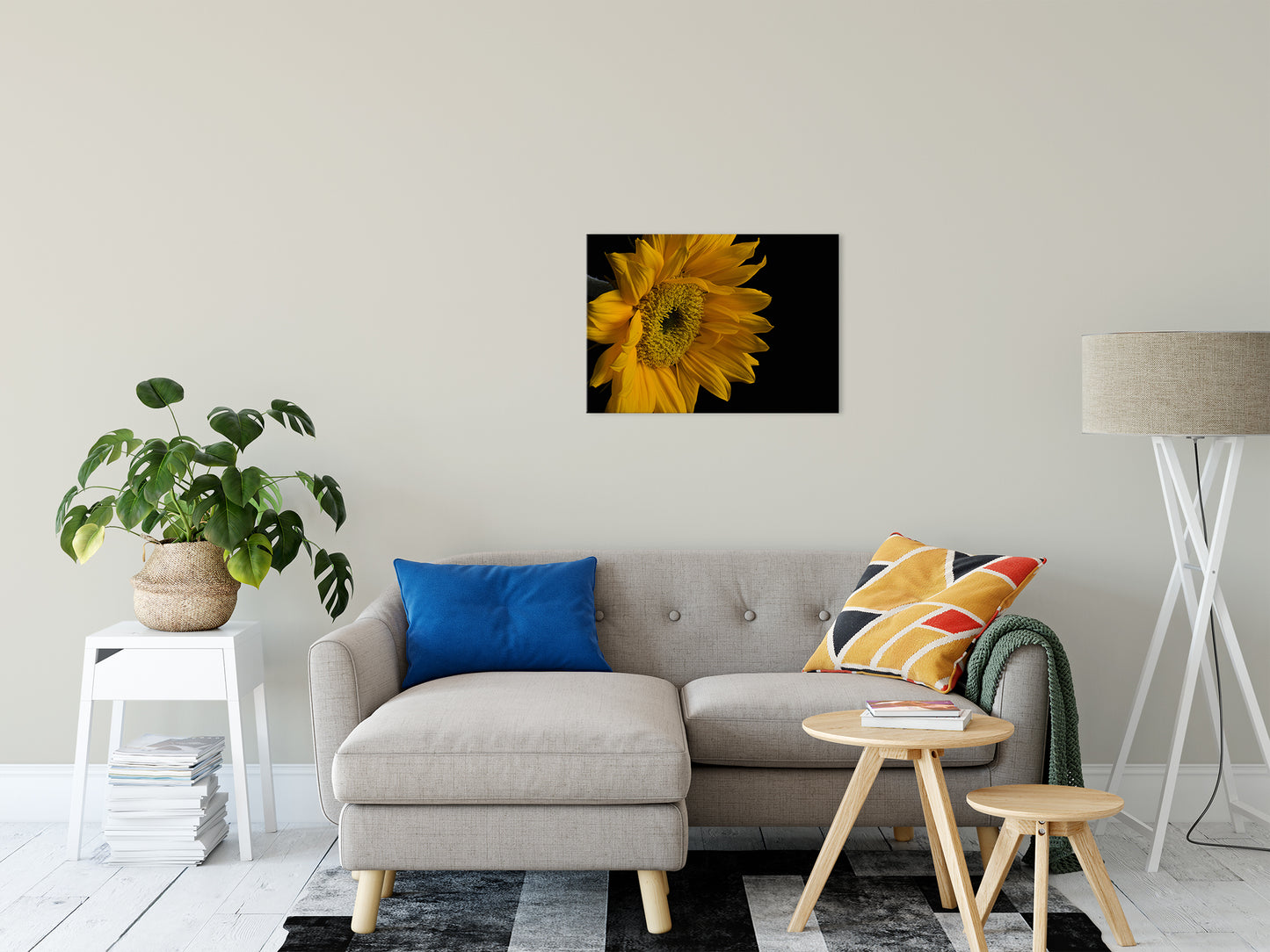 Sunflower from Left Nature / Floral Photo Fine Art Canvas Wall Art Prints 20" x 30" - PIPAFINEART