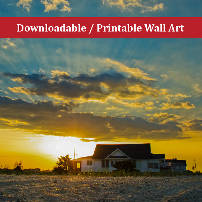 Sunset at Bowers Landscape Photo DIY Wall Decor Instant Download Print - Printable - PIPAFINEART