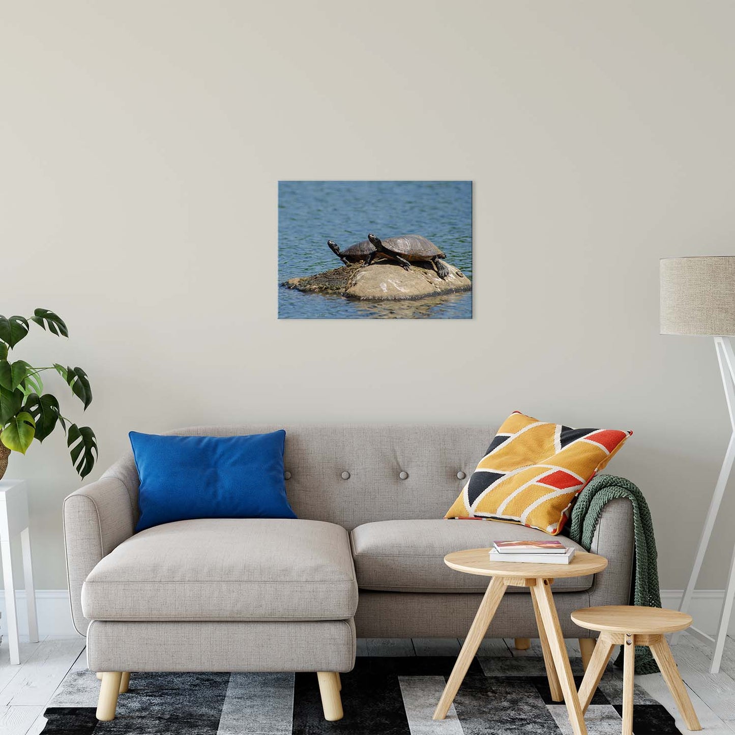 Sunshine Rock with Turtles Animal / Wildlife Photograph Fine Art Canvas & Unframed Wall Art Prints 20" x 30" / Canvas Fine Art - PIPAFINEART