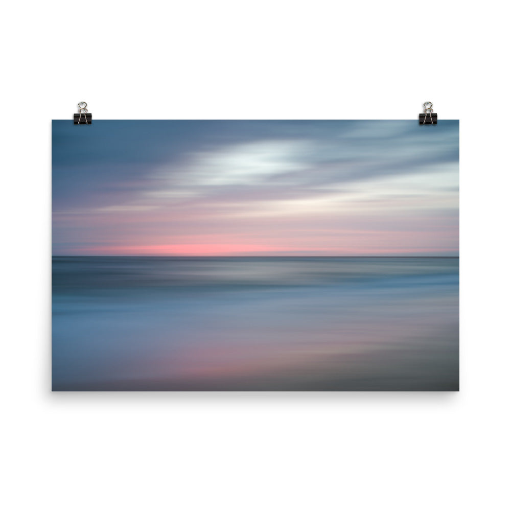 The Colors of Evening on the Beach Landscape Photo Loose Wall Art Prints - PIPAFINEART