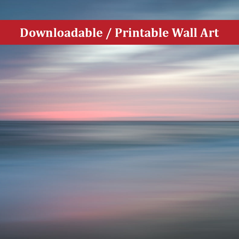 The Colors of Evening on the Beach Landscape Photo DIY Wall Decor Instant Download Print - Printable - PIPAFINEART
