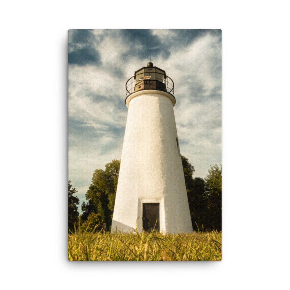Turkey Point Lighthouse Standing Tall Coastal Landscape Canvas Wall Art Prints