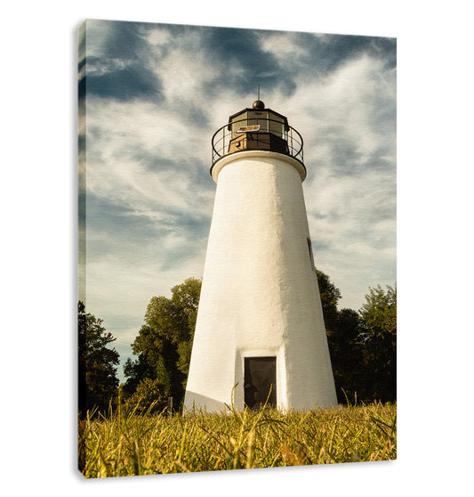 Turkey Point Lighthouse Standing Tall Landscape Fine Art Canvas Wall Art Prints  - PIPAFINEART