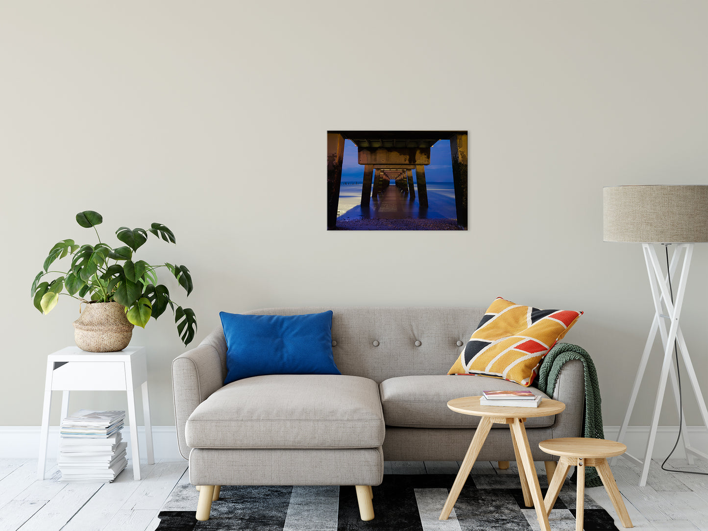 Under the Pier Coastal Landscape Photo Fine Art Canvas Wall Art Prints 20" x 30" - PIPAFINEART