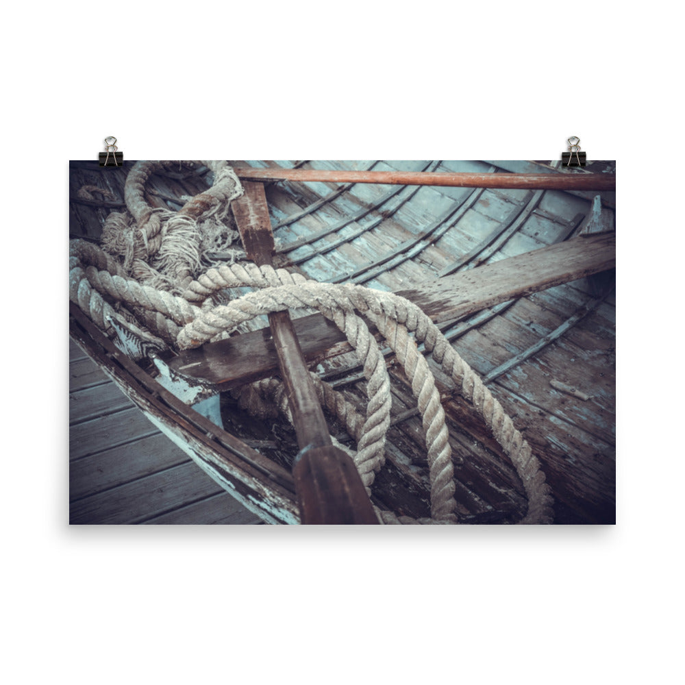 Vintage Boat Oars and Ropes Nautical Photo Loose Wall Art Prints