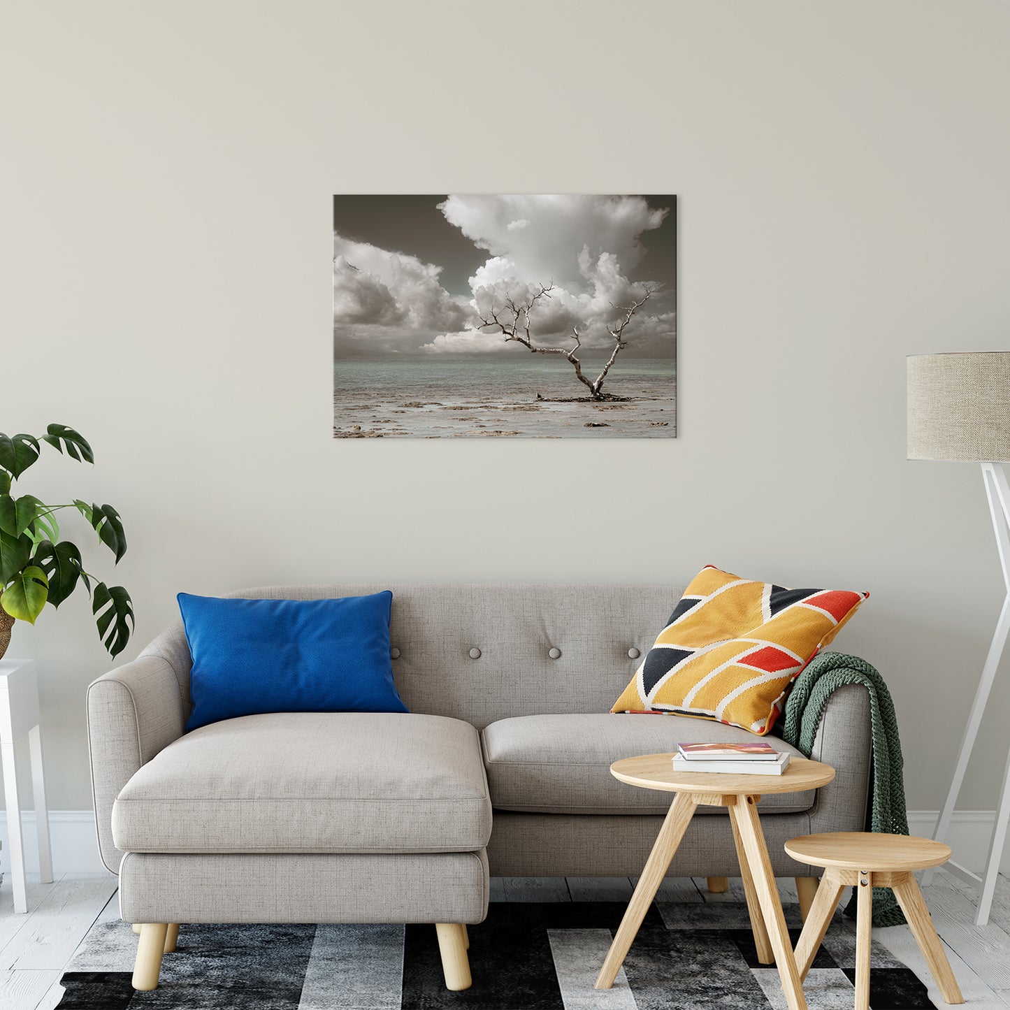 Wanderlust Aged and Colorized Coastal Landscape Photo Fine Art Canvas Prints 24" x 36" - PIPAFINEART