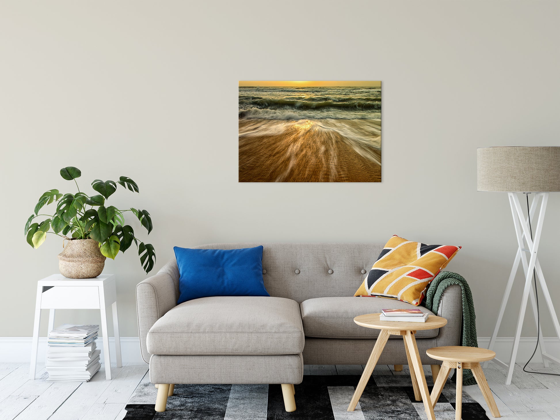 Washing Out to Sea Nature / Coastal Photo Fine Art Canvas Wall Art Prints 24" x 36" - PIPAFINEART