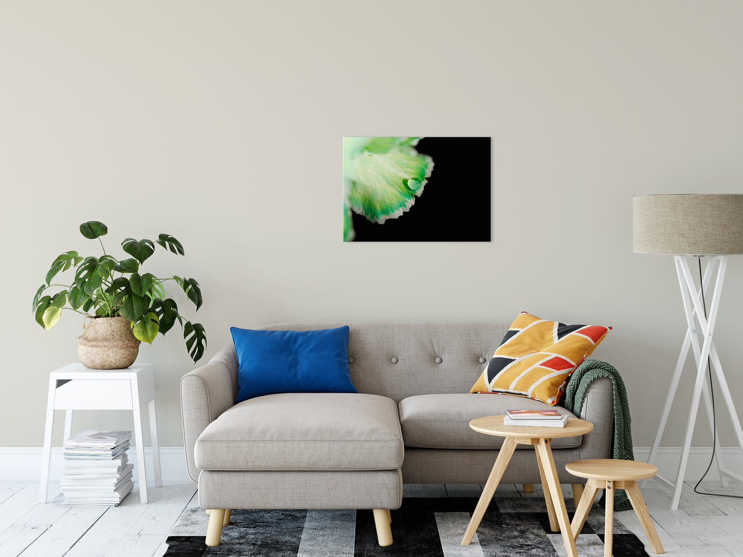 Water Droplet on Carnation Petal Nature / Floral Photo Fine Art Canvas Wall Art Prints 20" x 30" - PIPAFINEART
