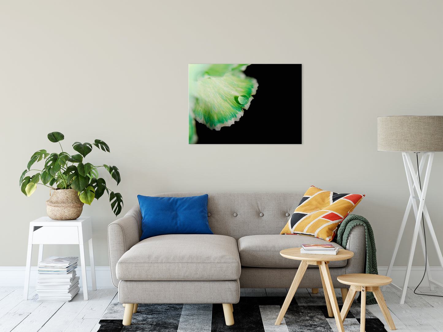 Water Droplet on Carnation Petal Nature / Floral Photo Fine Art Canvas Wall Art Prints 24" x 36" - PIPAFINEART
