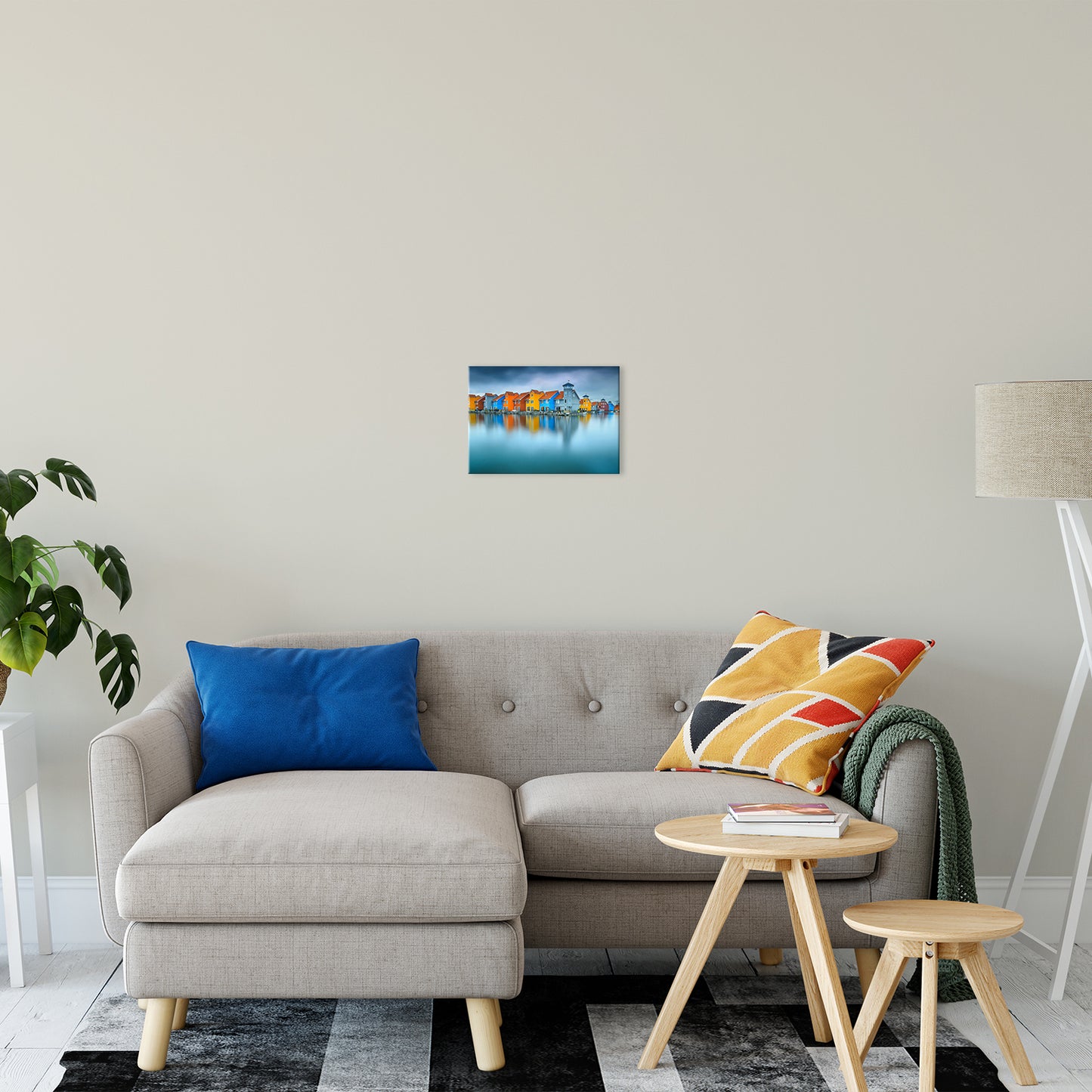 Blue Morning at Waters Edge Groningen Netherlands Europe Landscape Wall Art Canvas Prints 11" x 14" - PIPAFINEART