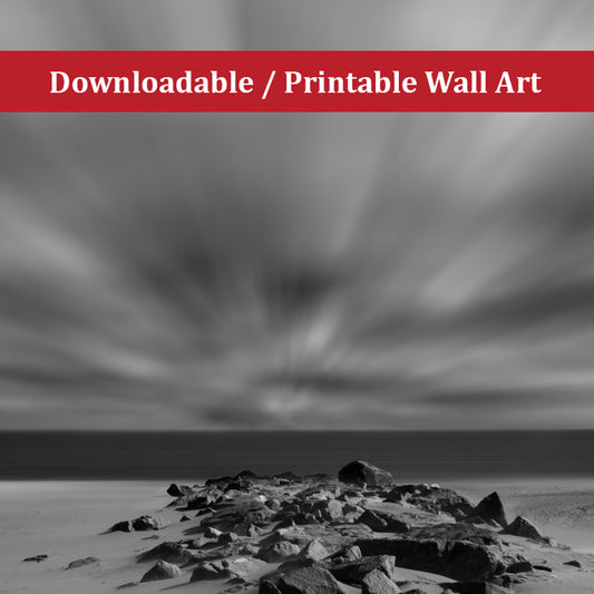 Windy Beach Landscape Photo DIY Wall Decor Instant Download Print - Printable  - PIPAFINEART