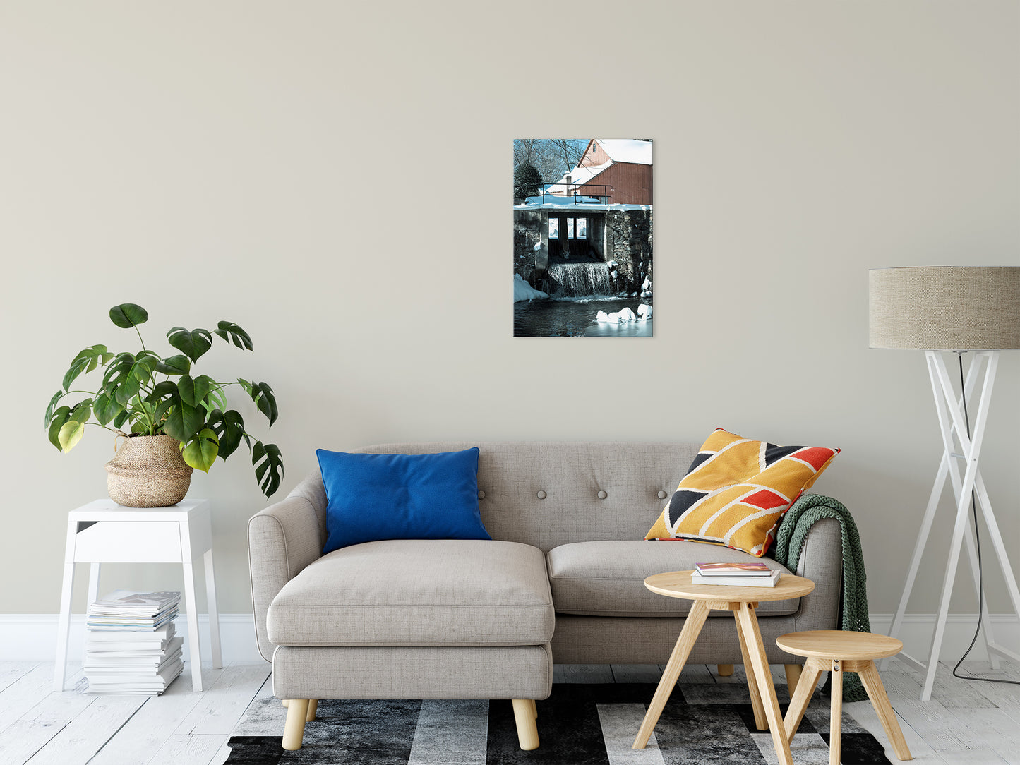 Winter Mill Rural Landscape Photograph Fine Art Canvas Wall Art Prints 20" x 24" - PIPAFINEART
