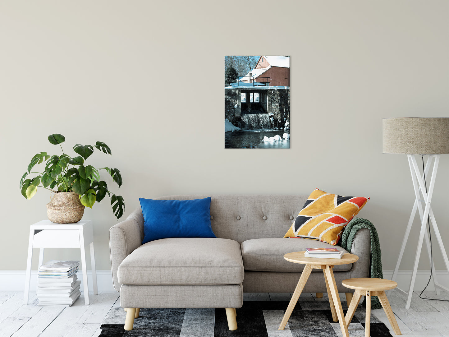 Winter Mill Rural Landscape Photograph Fine Art Canvas Wall Art Prints 20" x 30" - PIPAFINEART