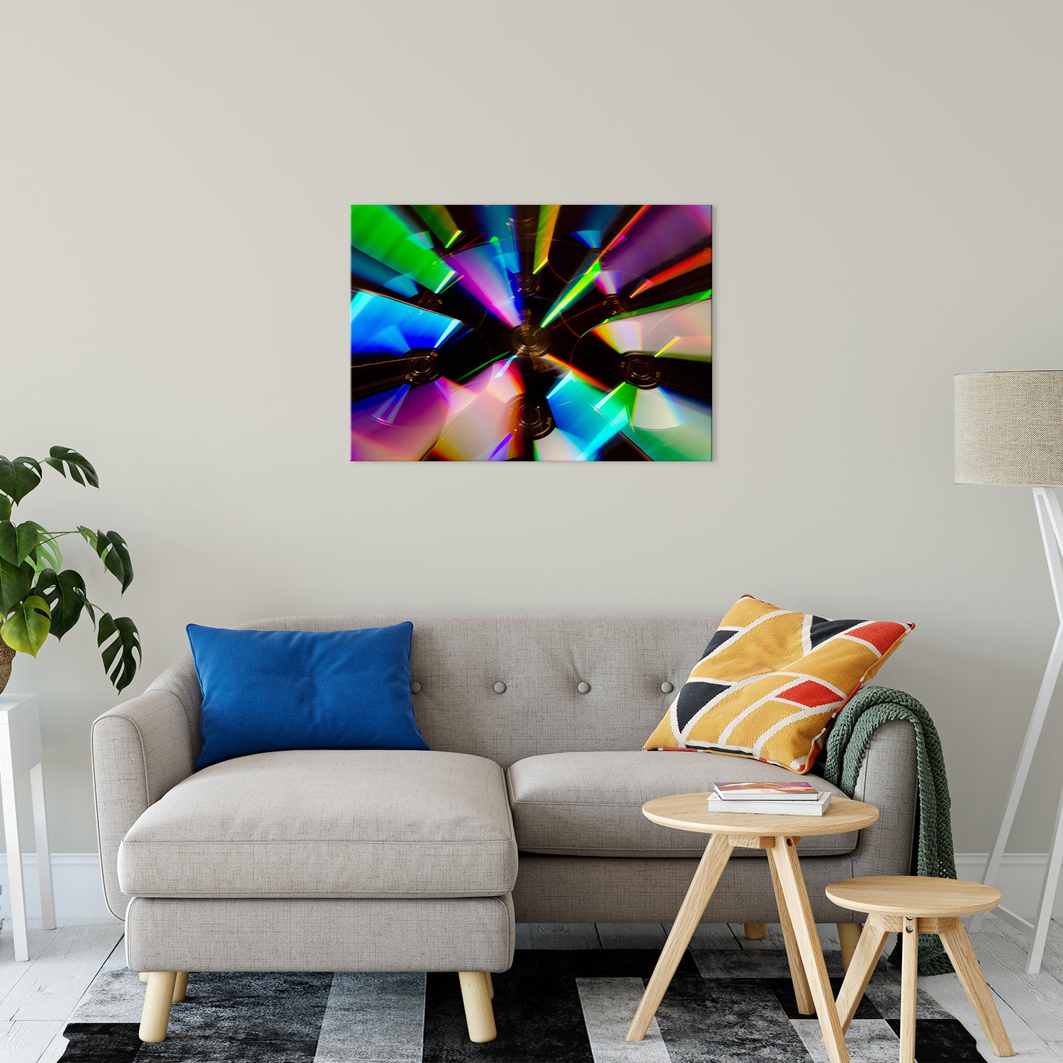 Zoomed CDs Abstract Photo Fine Art Canvas & Unframed Wall Art Prints 24" x 36" / Fine Art Canvas - PIPAFINEART