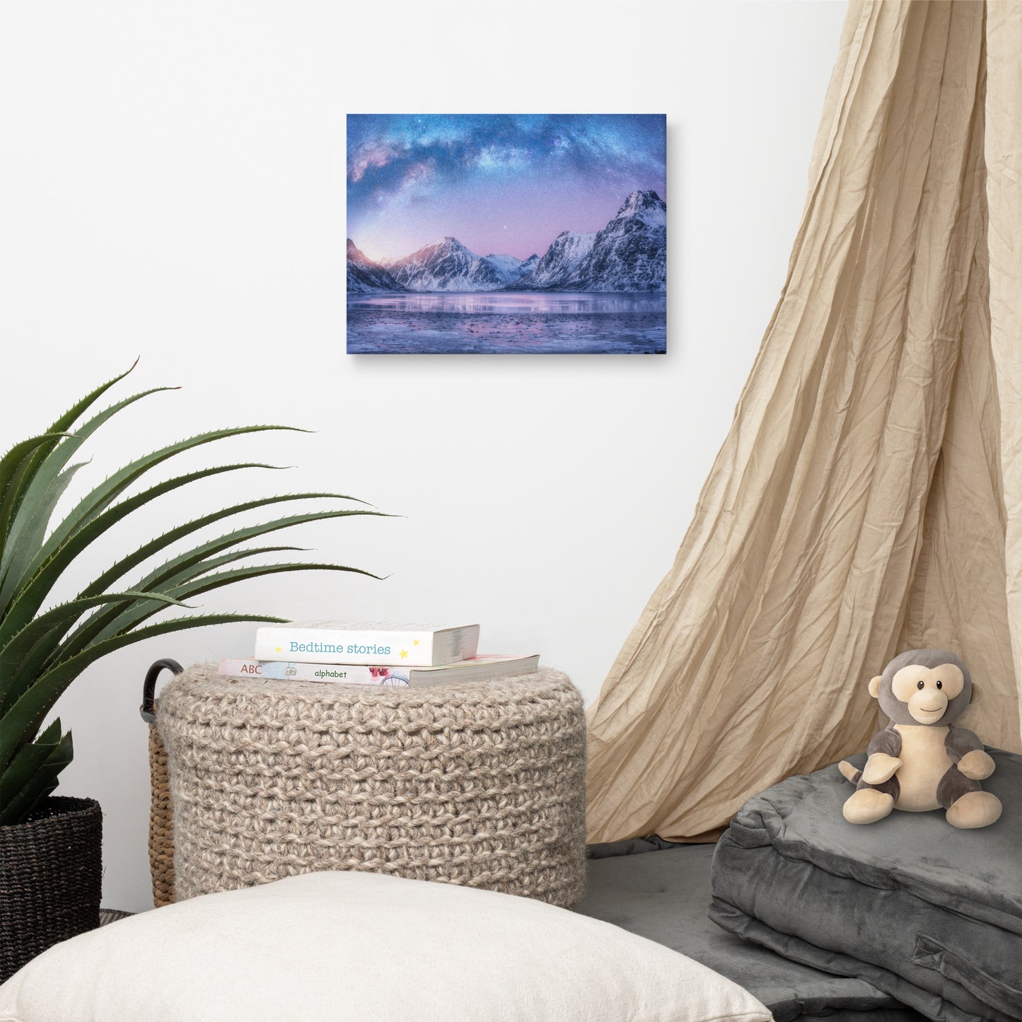 Milky Way Lofoten Islands, Norway Landscape Photo Canvas Wall Art Prints
