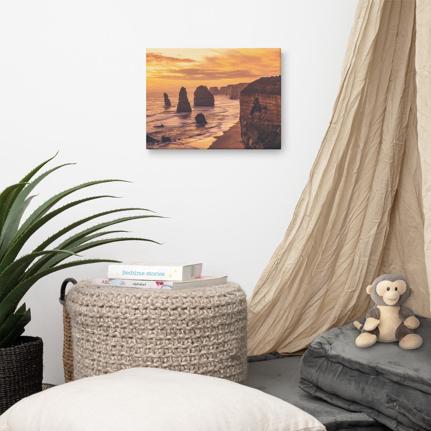 Twelve Apostles at Sunset Victoria, Australia with Daydream Effect Landscape Photo Canvas Wall Art Prints