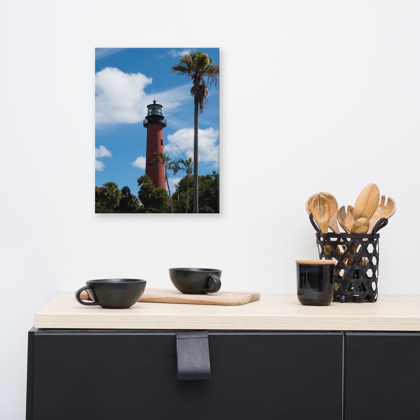 Jupiter Lighthouse Color Coastal Landscape Canvas Wall Art Prints