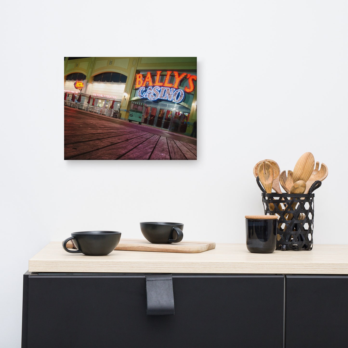 Low on the Boards Urban Landscape Traditional Canvas Wall Art Print
