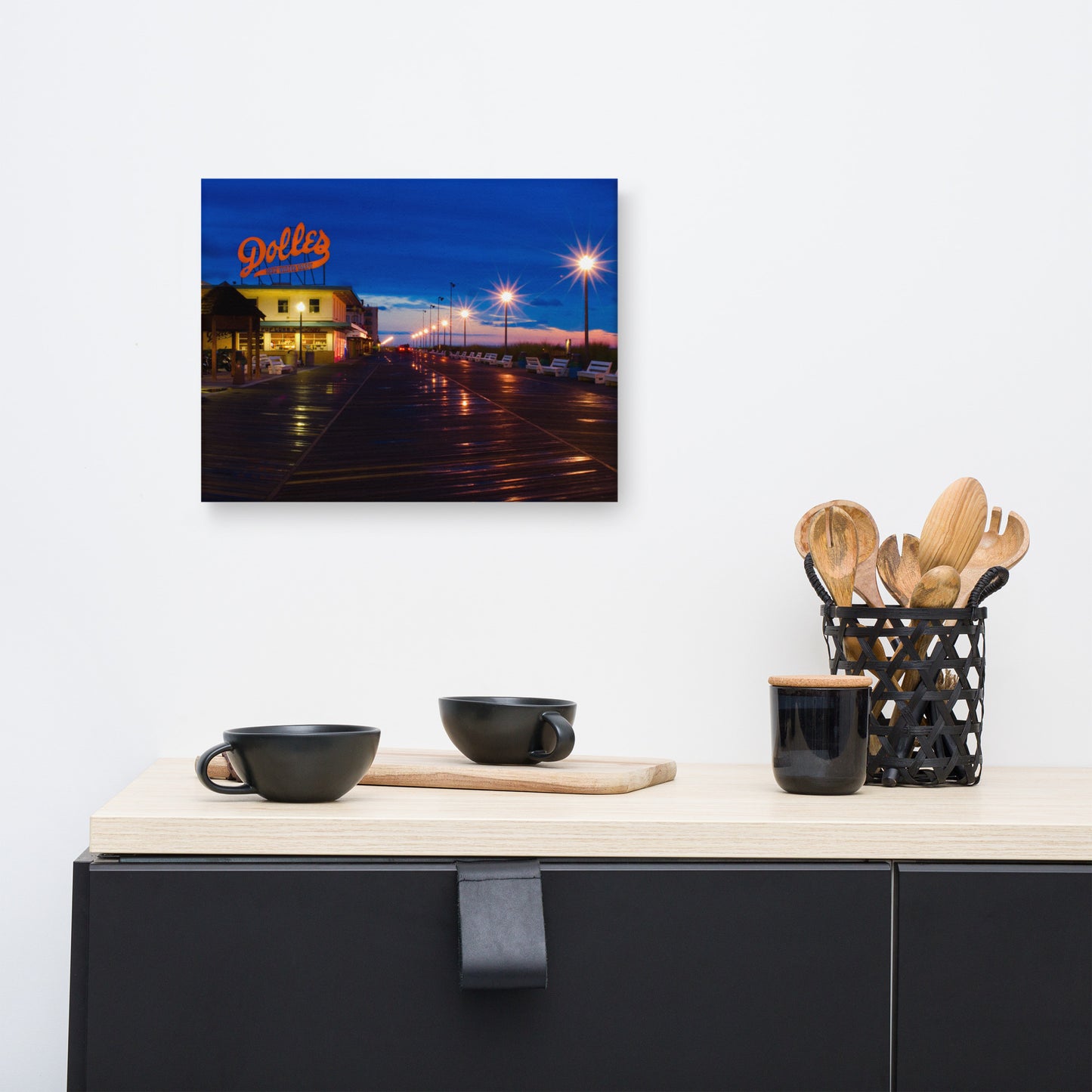 Early Morning at Dolles Coastal Urban Landscape Traditional Canvas Wall Art Print