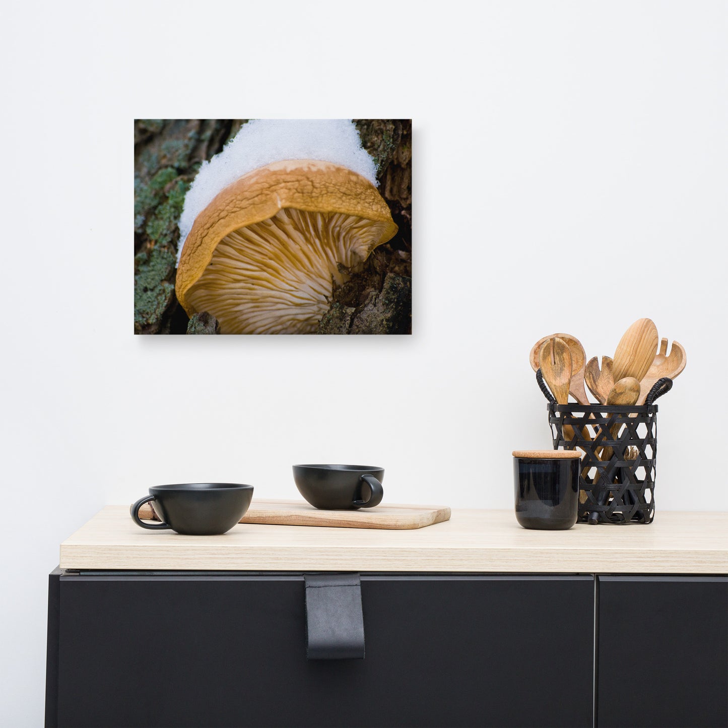 Snow Fungus Botanical Nature Canvas Wall Art Prints