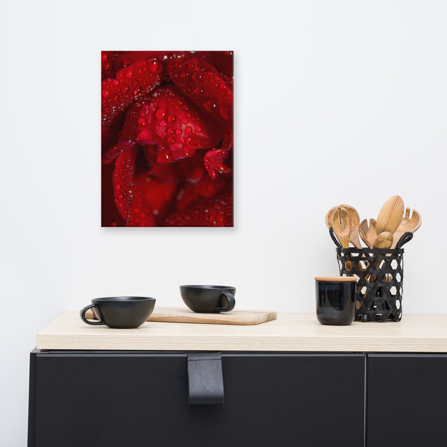Royal Red Rose Floral Botanical Nature Photo Canvas Wall Art Prints