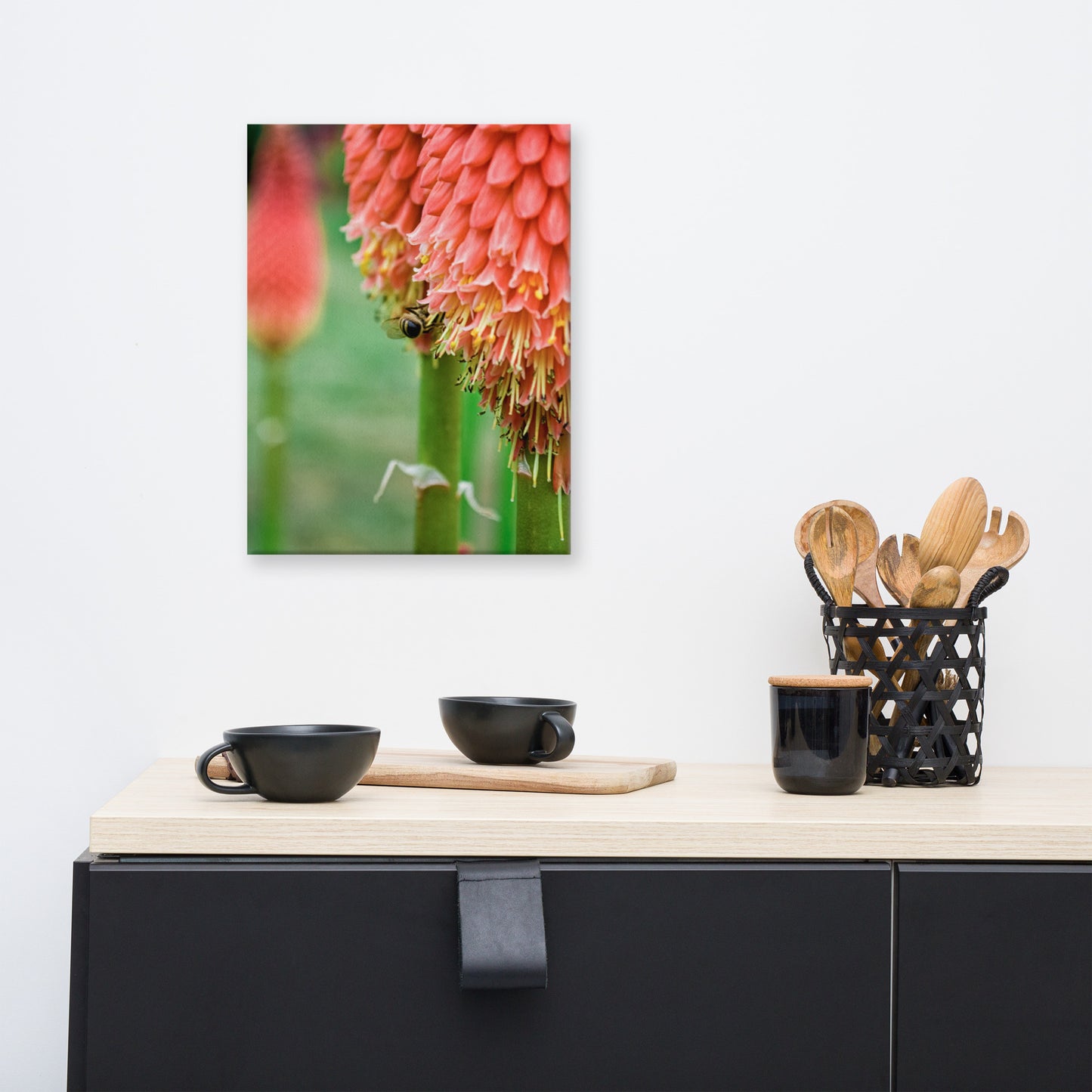 Red Hot Pokers Floral Botanical Nature Photo Canvas Wall Art Prints