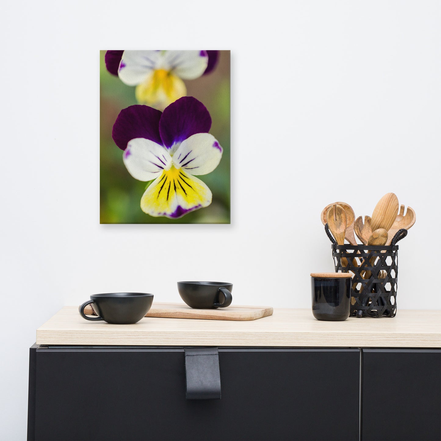 Pretty Little Violets Floral Botanical Nature Photo Canvas Wall Art Prints